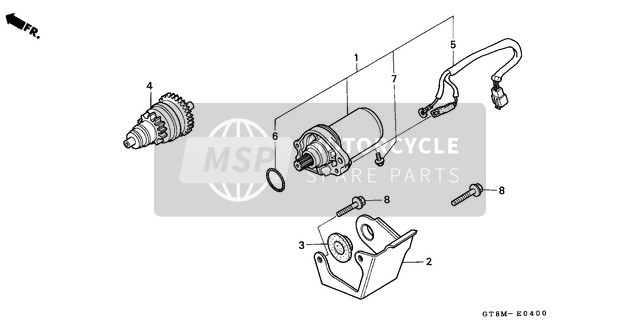 Honda PK50M 1991 Beginnend Servomotor für ein 1991 Honda PK50M